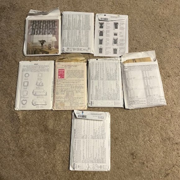 Bundle of 8 Sewing Patterns Crafts Home Decor Window Treatments Pillows Quilts - Picture 5 of 9